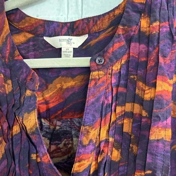 Women’s Terra & Sky Long Sleeve Dress Size 2XL XXL - Picture 4 of 5